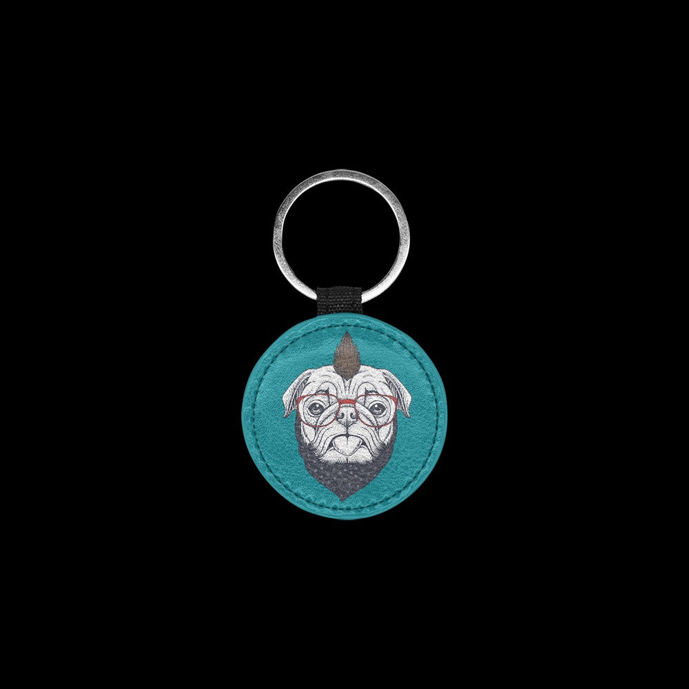 Voodoo Pug Round Pet ID Tag