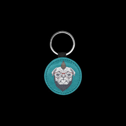 Voodoo Pug Round Pet ID Tag