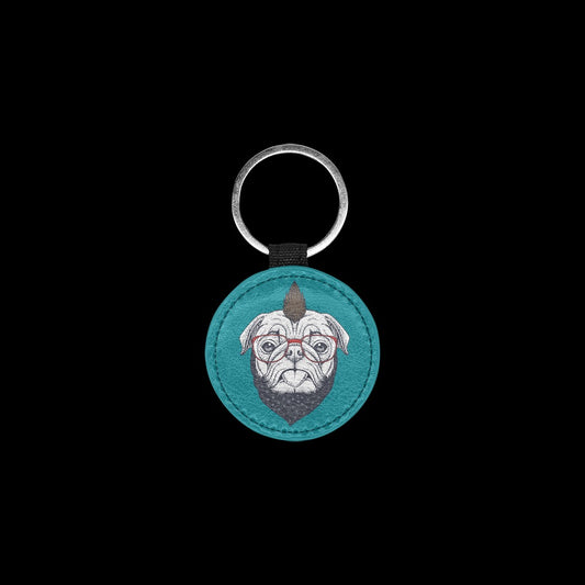 Voodoo Pug Round Pet ID Tag