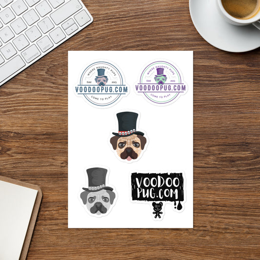 Voodoo Pug Sticker sheet