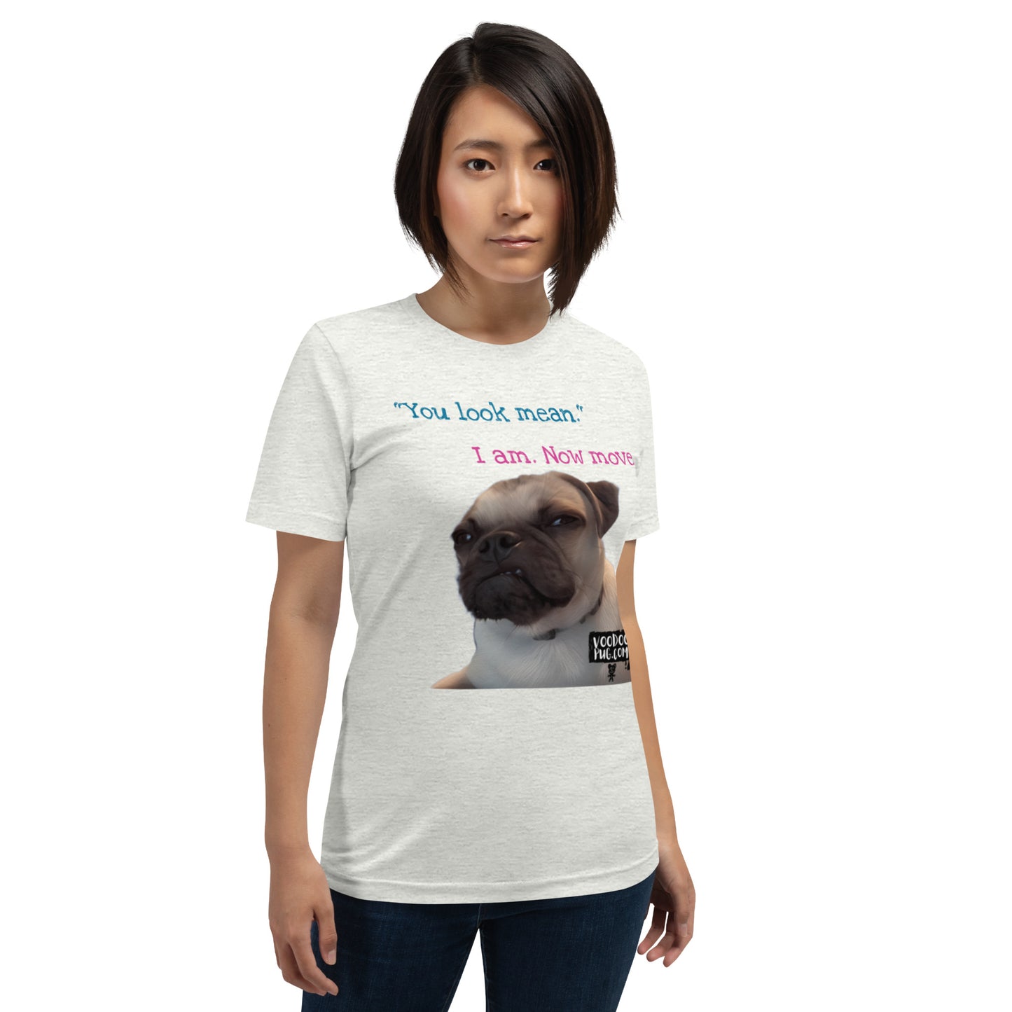 "Mean Pug" Unisex t-shirt