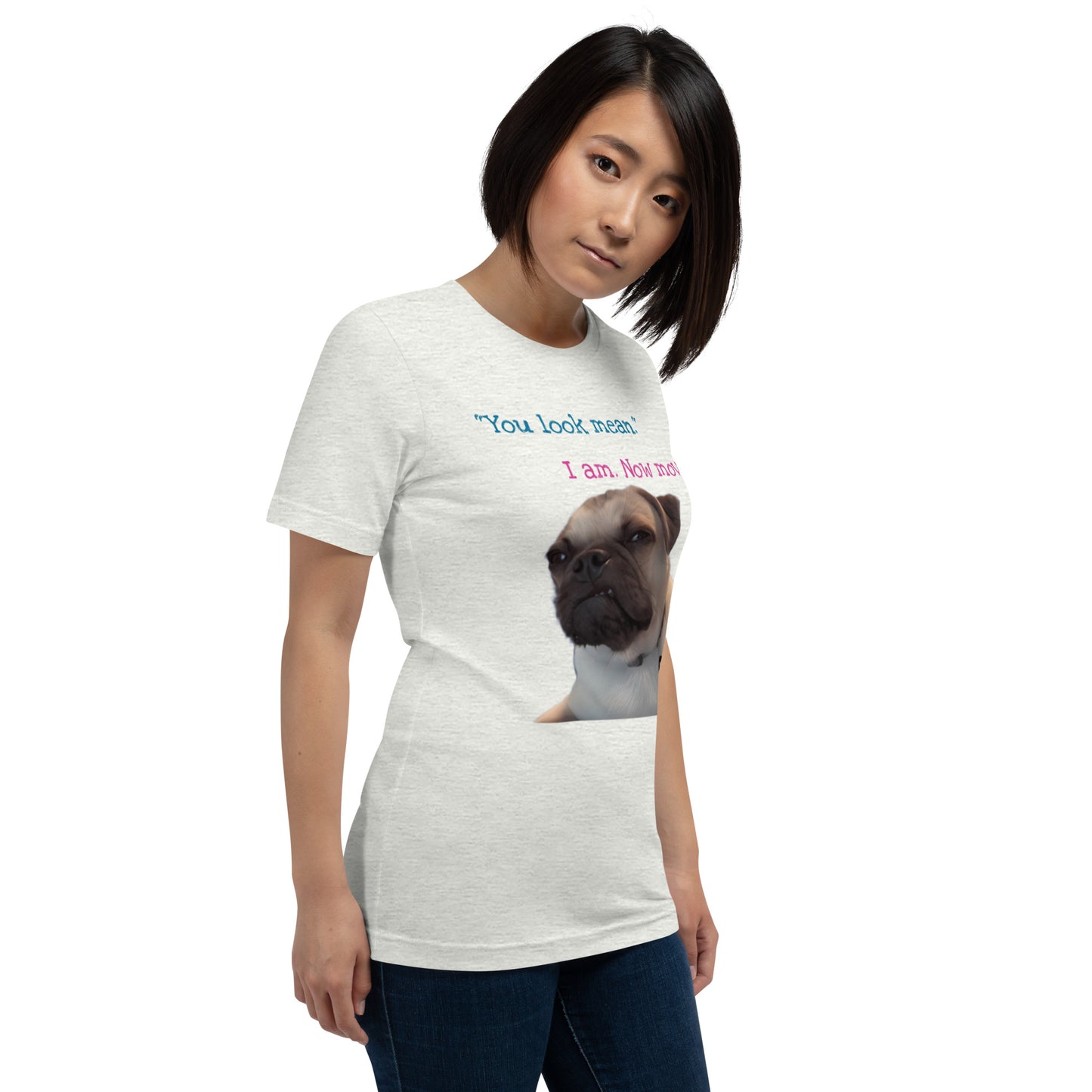 "Mean Pug" Unisex t-shirt