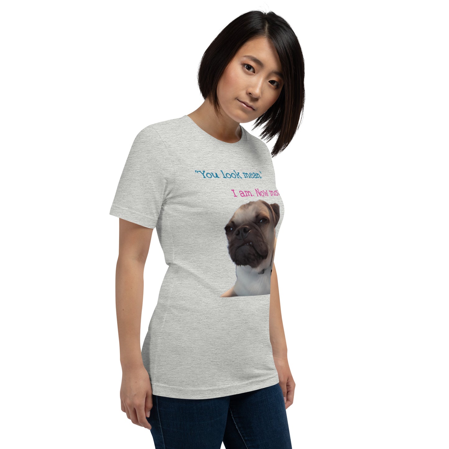 "Mean Pug" Unisex t-shirt