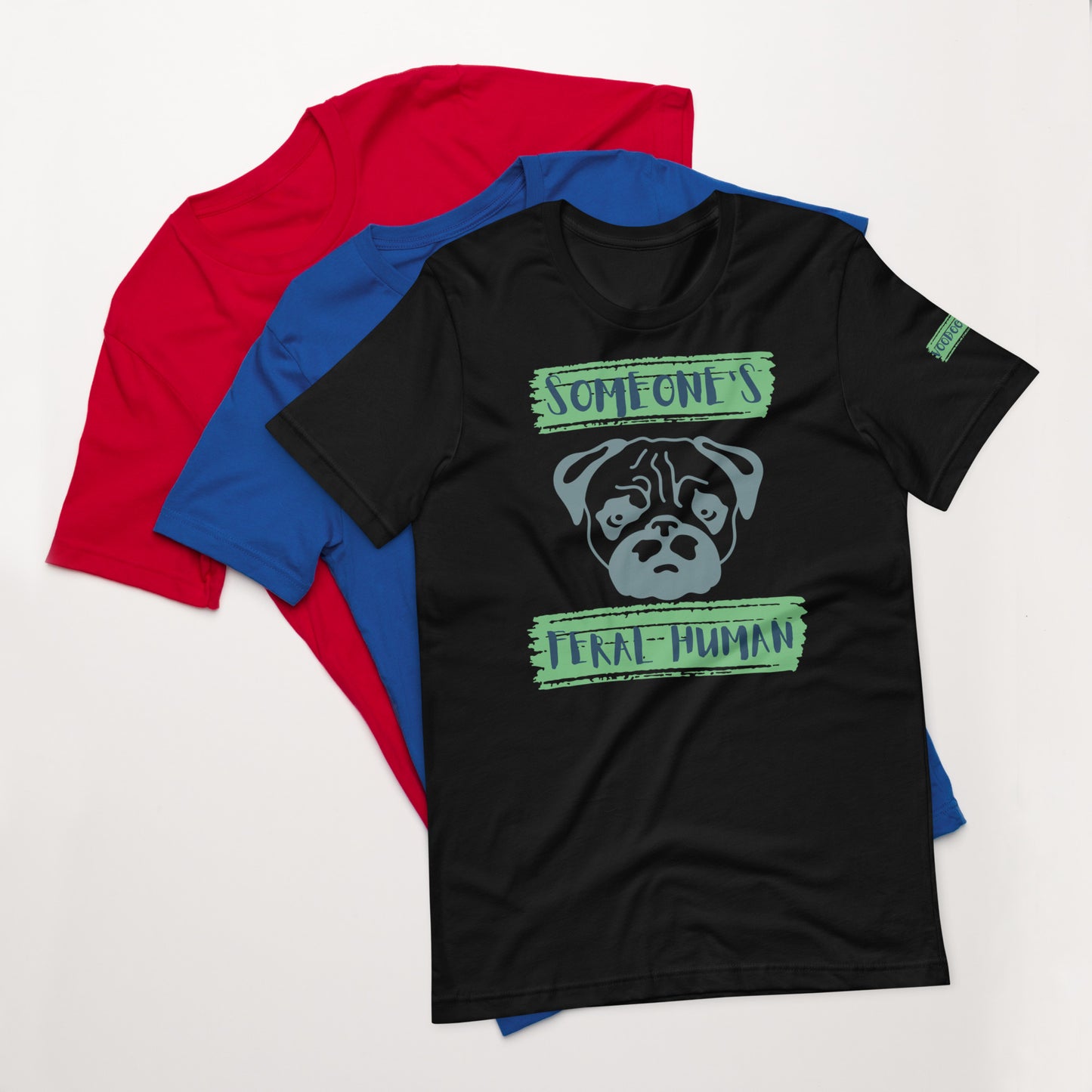 Pug's Unisex t-shirt - Green