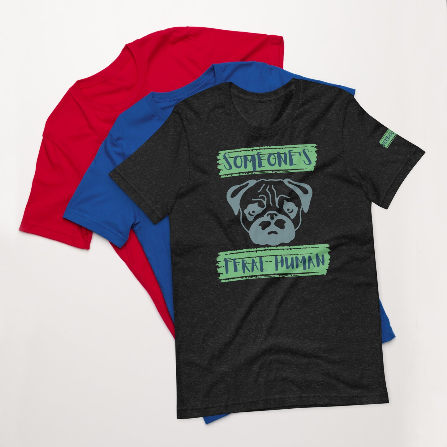 Pug's Unisex t-shirt - Green