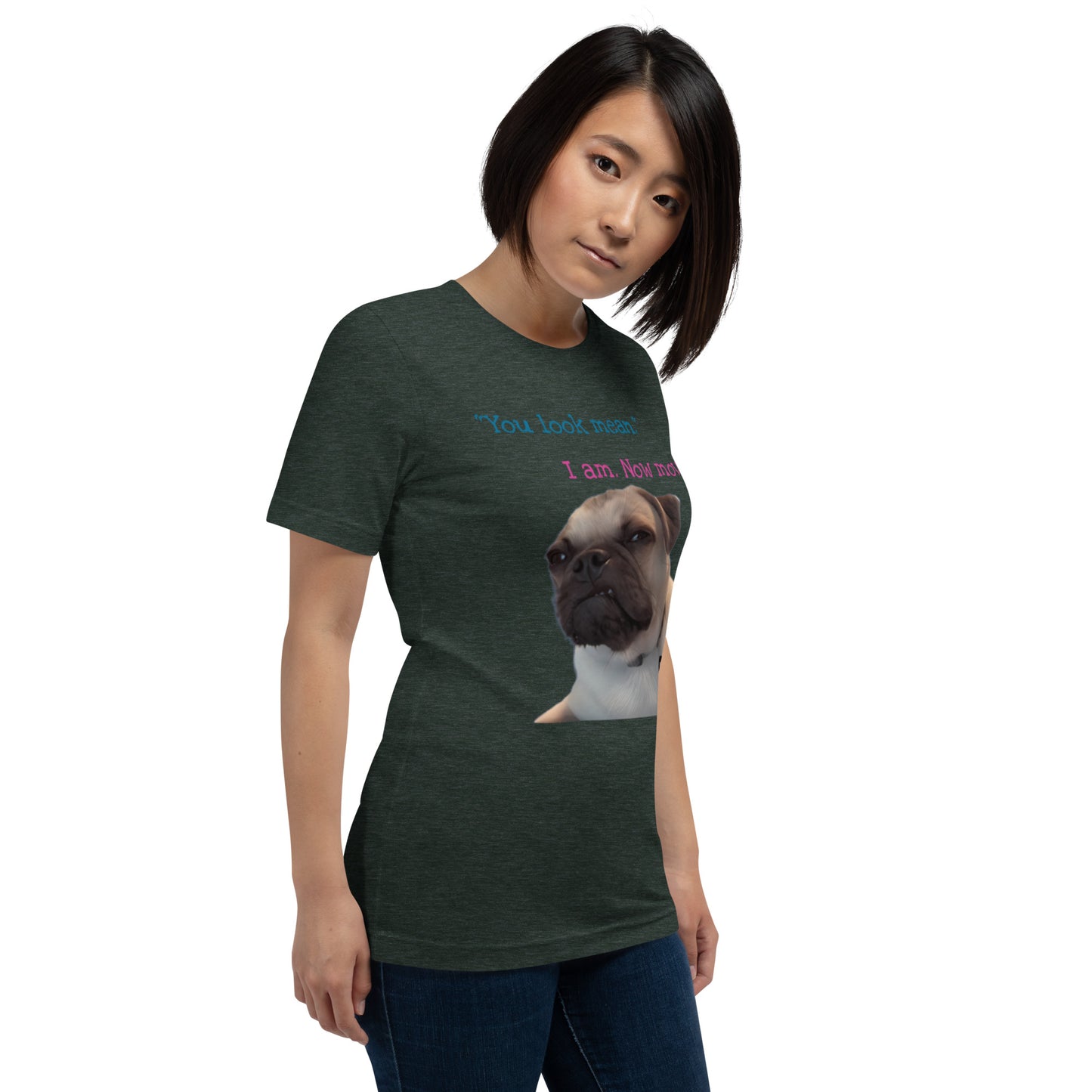 "Mean Pug" Unisex t-shirt