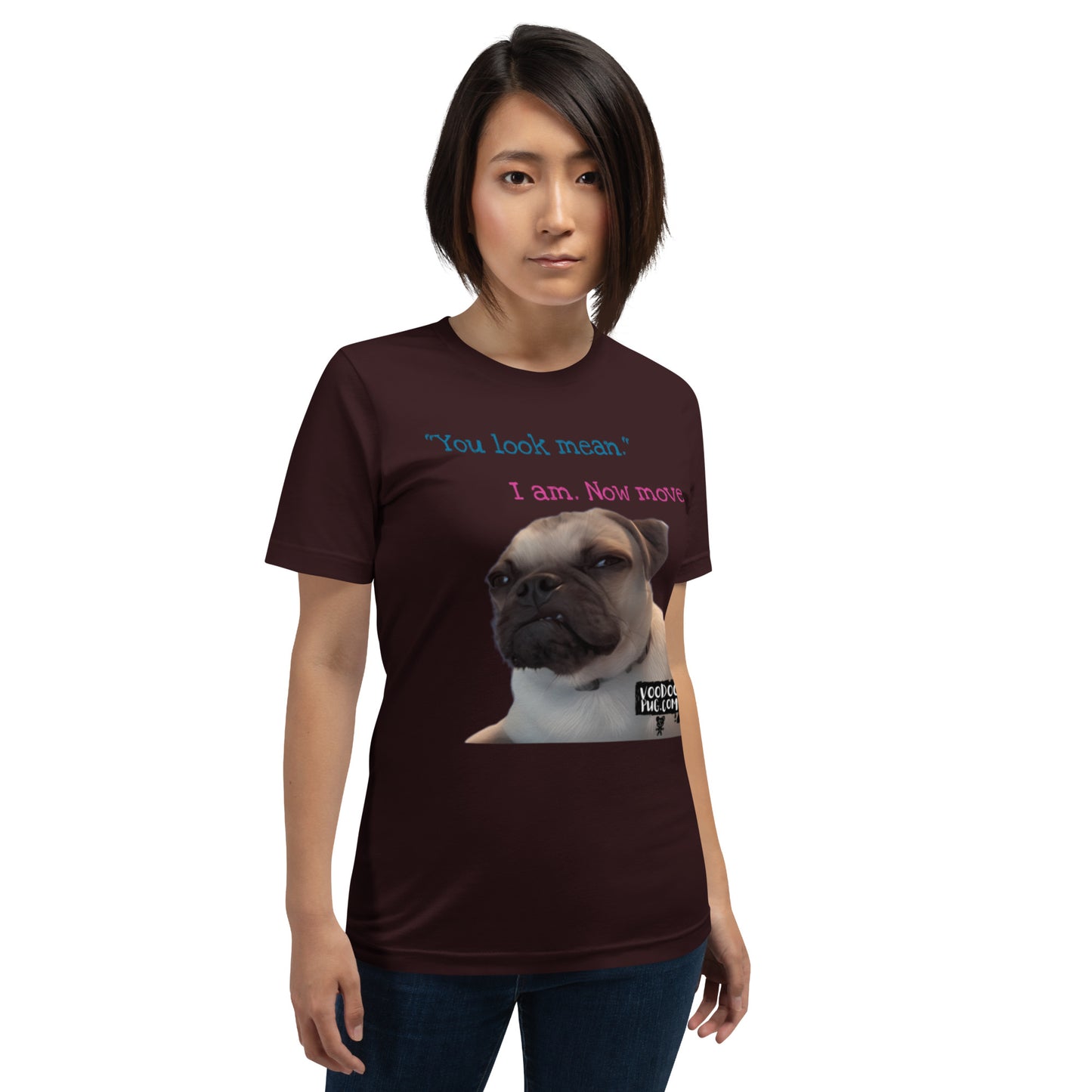 "Mean Pug" Unisex t-shirt