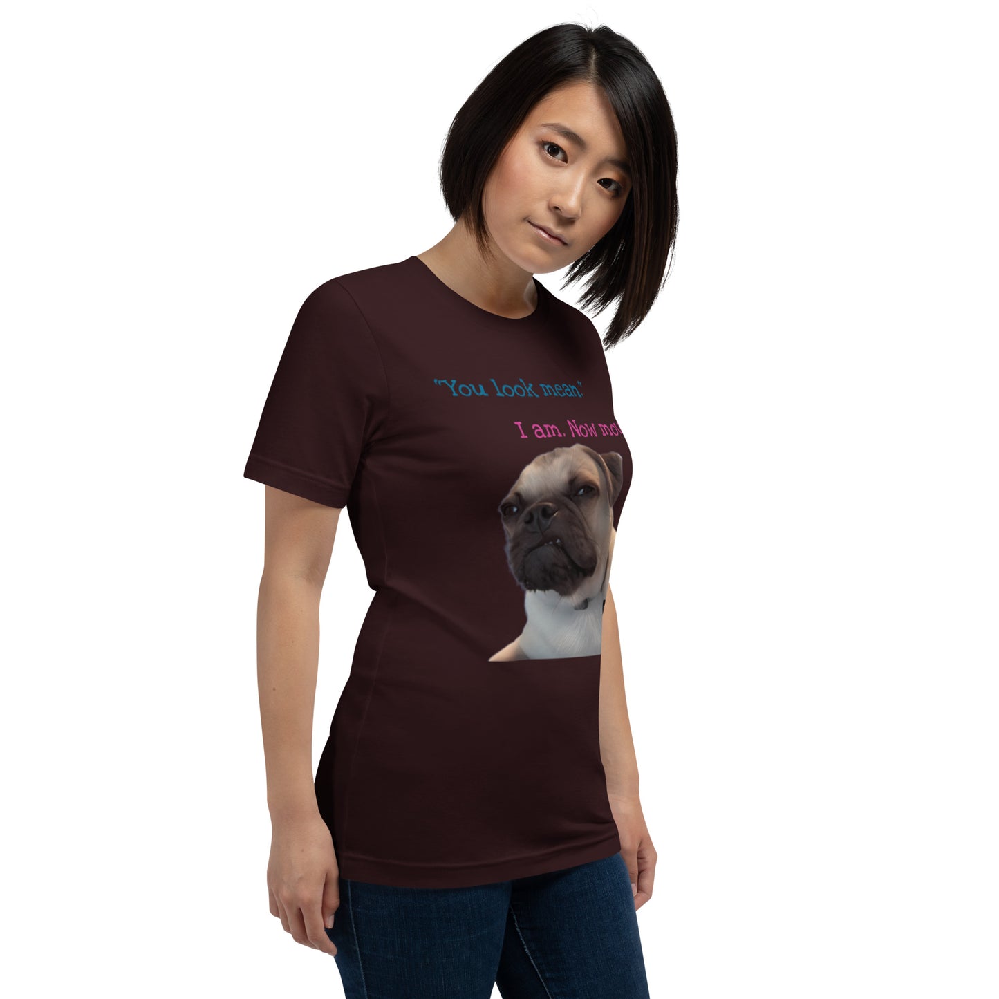 "Mean Pug" Unisex t-shirt