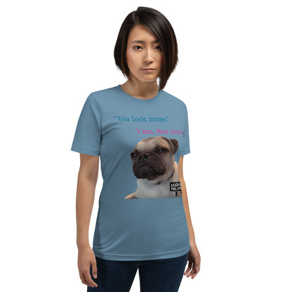 "Mean Pug" Unisex t-shirt