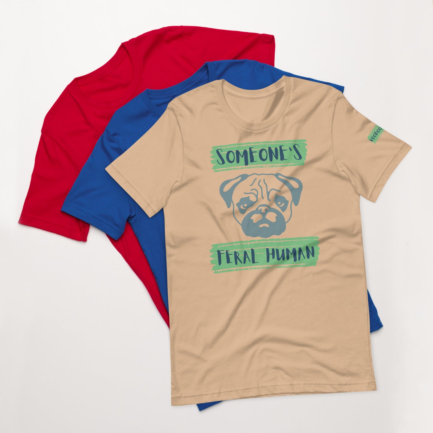 Pug's Unisex t-shirt - Green