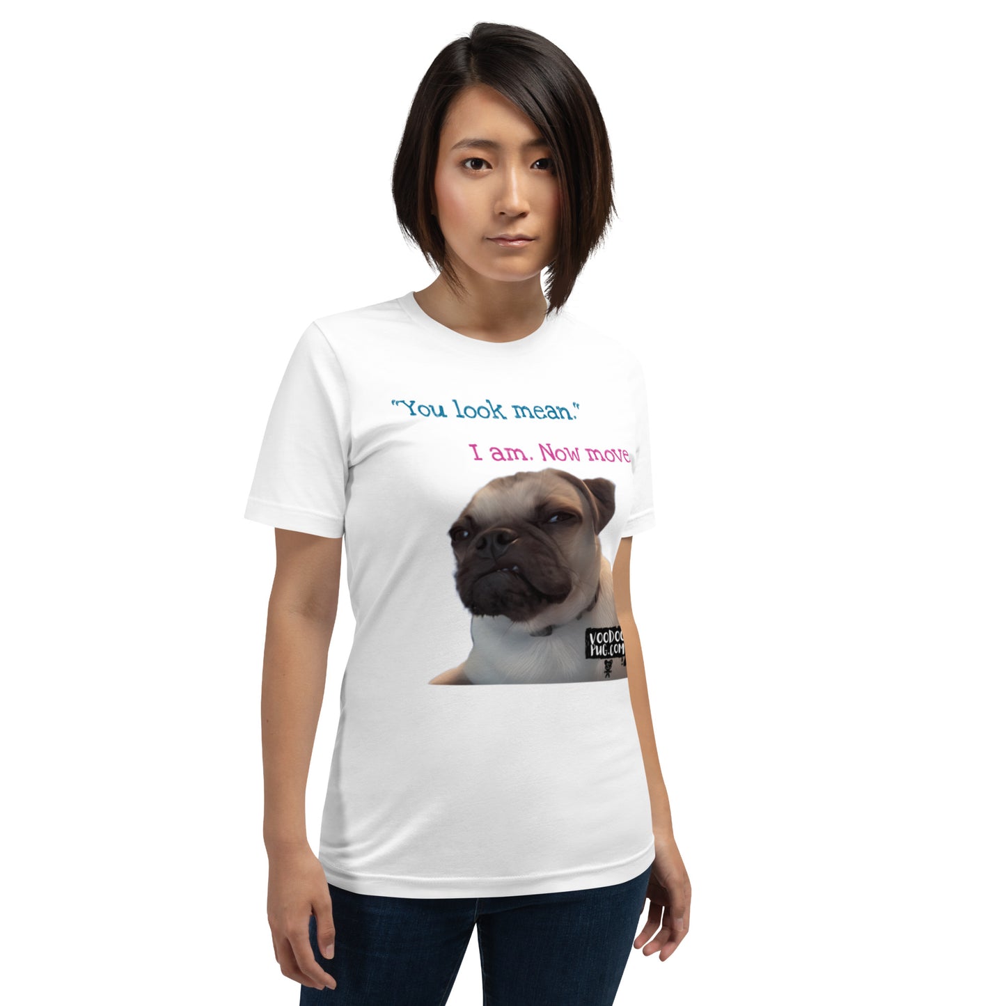 "Mean Pug" Unisex t-shirt