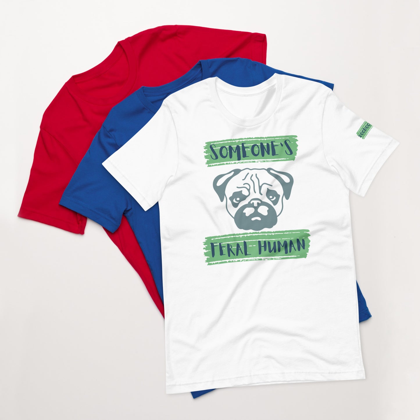 Pug's Unisex t-shirt - Green