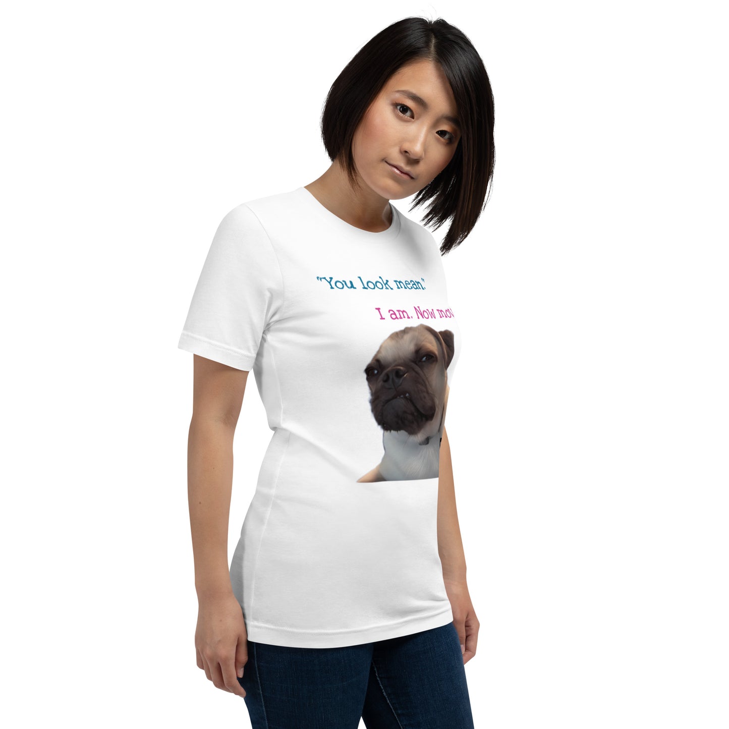 "Mean Pug" Unisex t-shirt