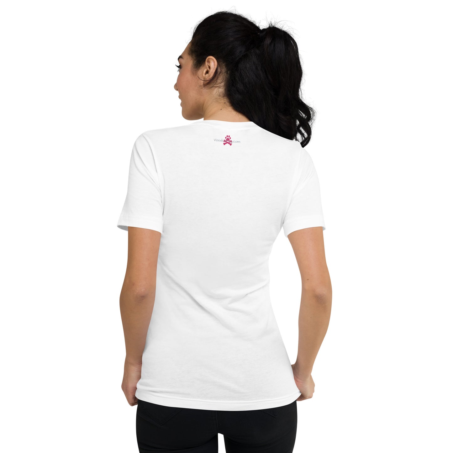 #Pugmom Unisex Short Sleeve V-Neck T-Shirt